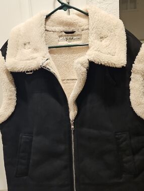 Sebby Collection Faux Sherling Vest NEW